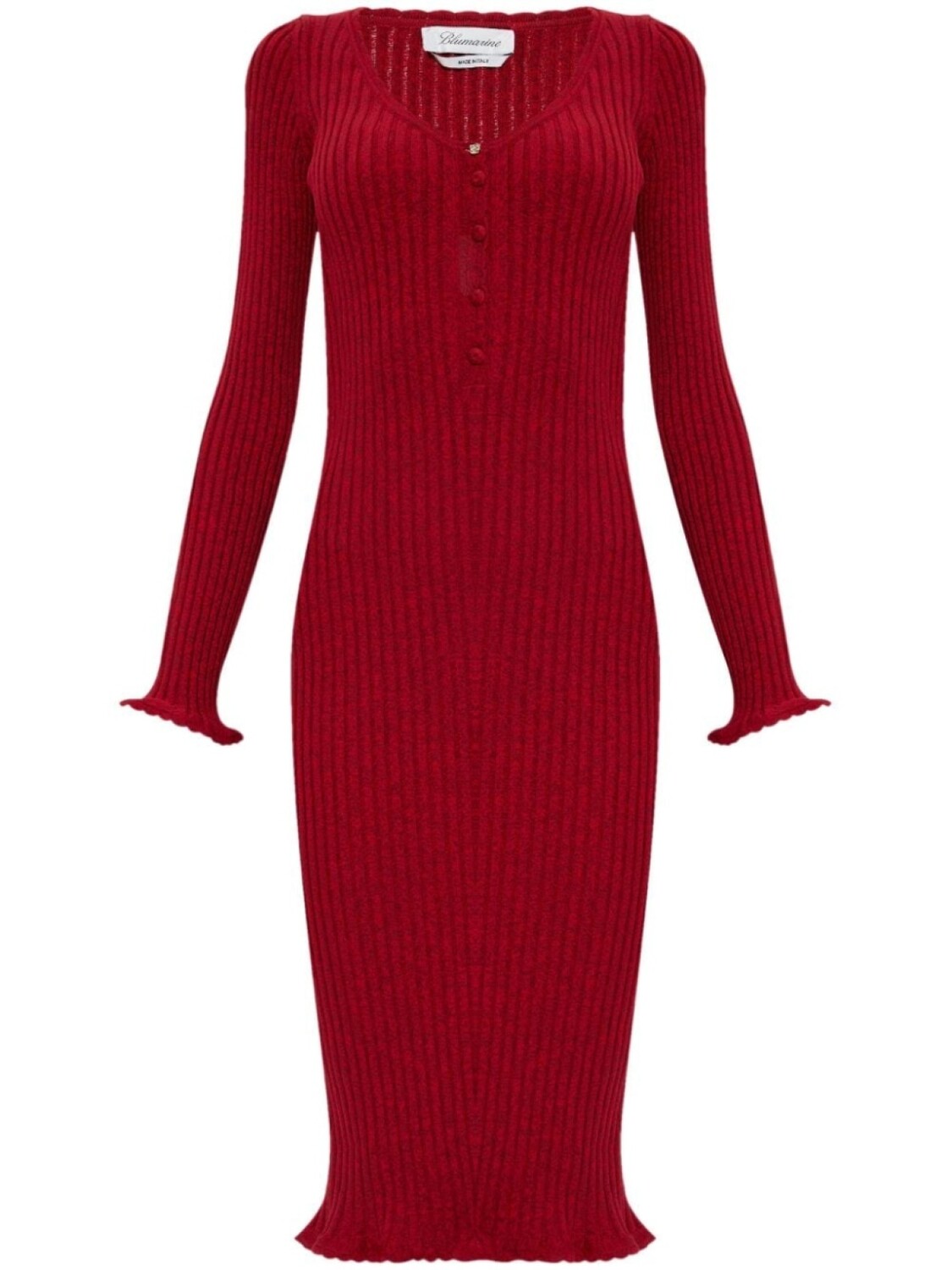 

Blumarine трикотажное платье с длинными рукавами, красный