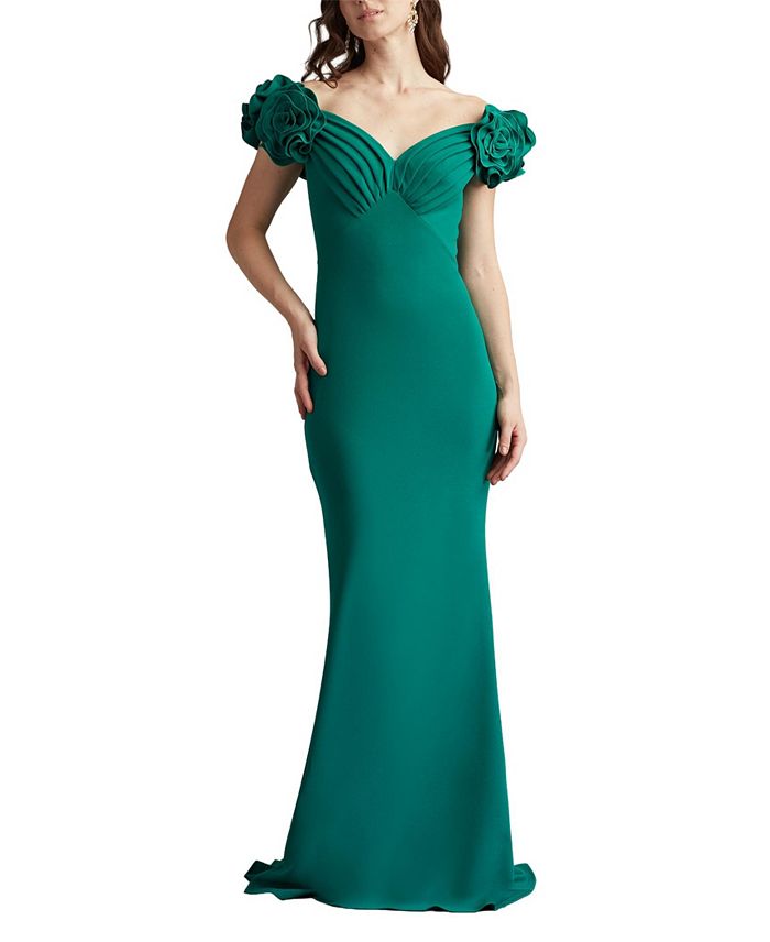 

Avenne Платье с рюшами и декором Tadashi Shoji, зеленый