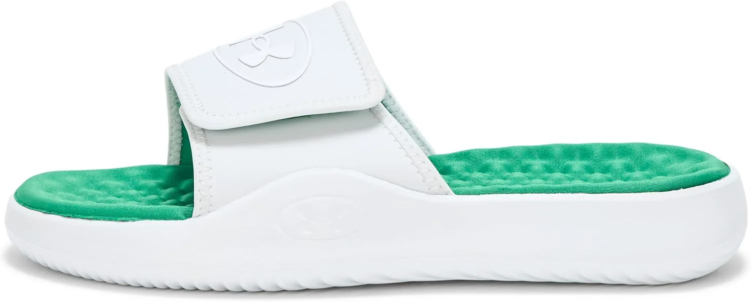 Мужские сандалии Under Armour Ignite Pro 8 Slide, серый/зеленый/белый — фото 2