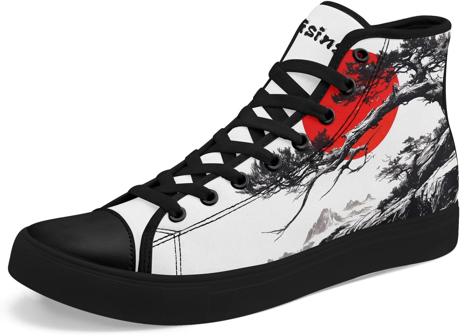 

Высокие кеды на платформе AWSOLE с китайской тушью для мужчин и женщин, черные, белые и красные, модные, дышащие, повседневные прогулочные обувь