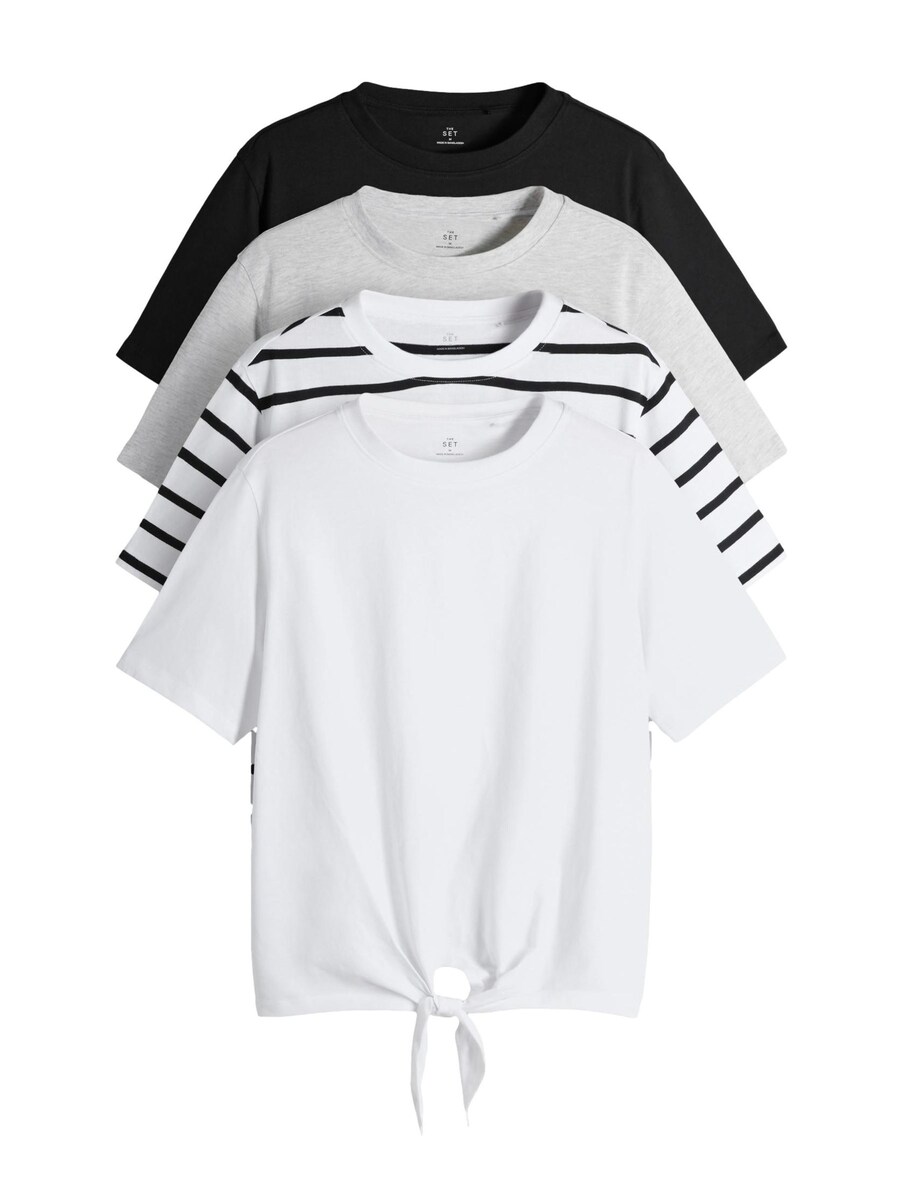 

Рубашка The Set, светло-серый/черный/белый