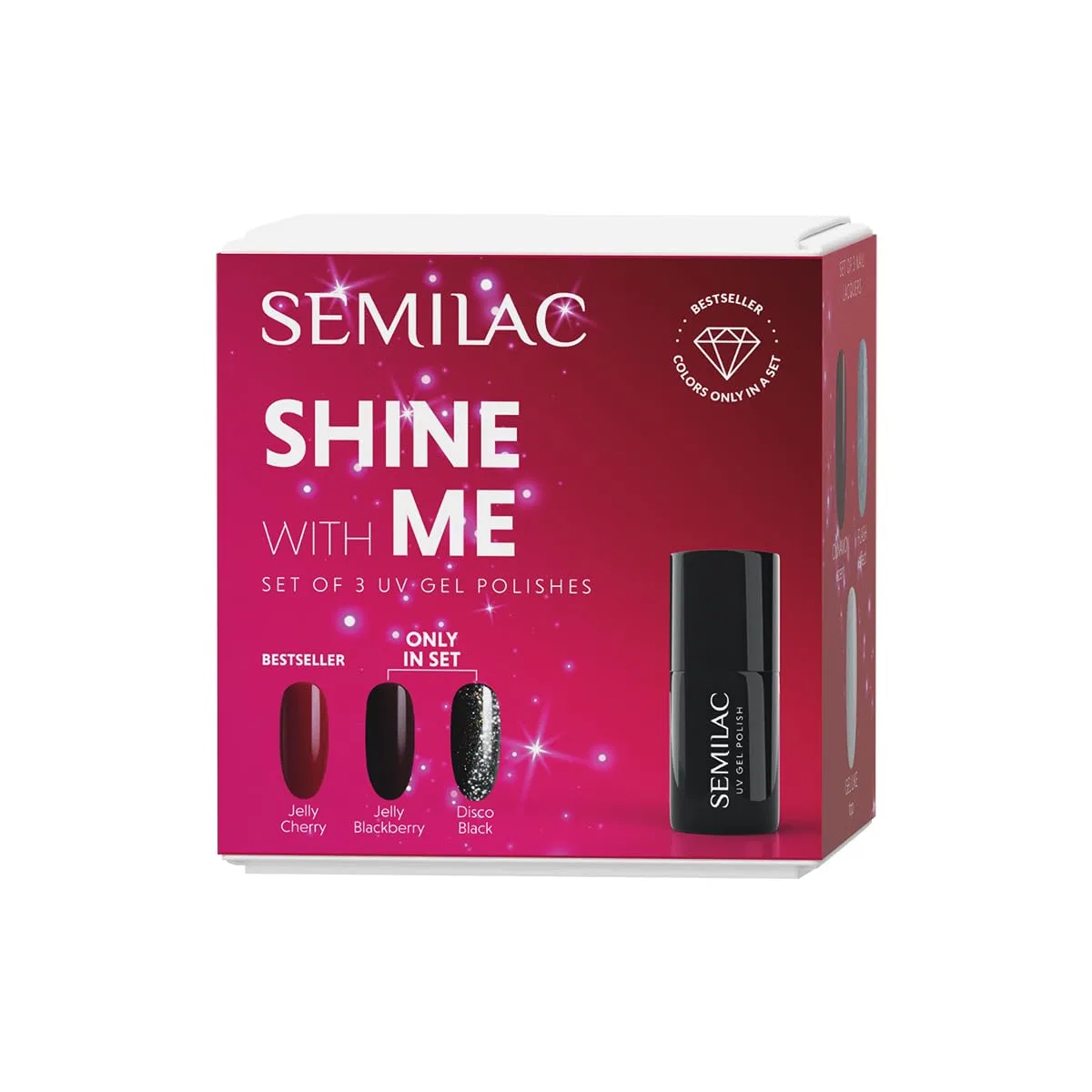 Набор УФ-лаков для ногтей Semilac Shine With Me Limited Edition Semilac