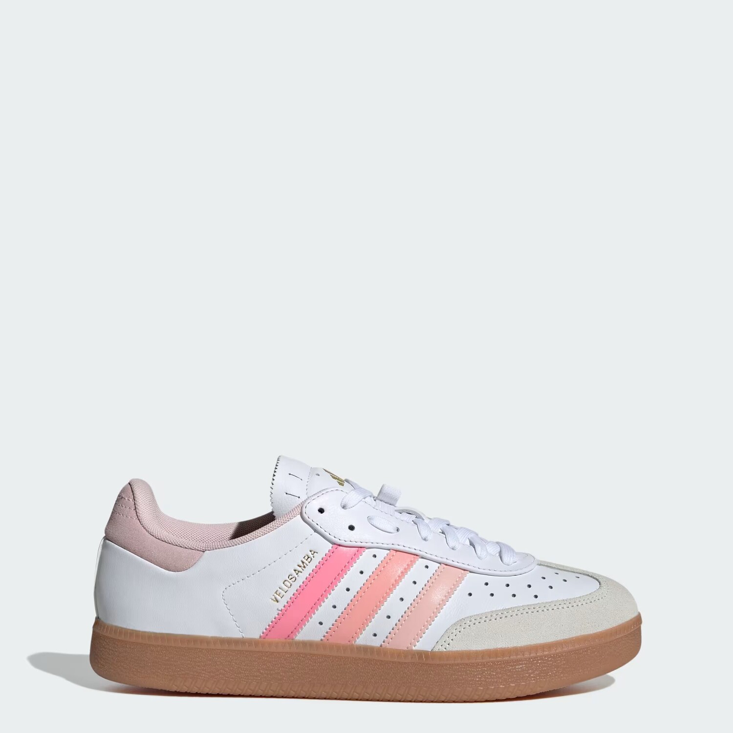 

Кожаные Кроссовки Velosamba Adidas, цвет Cloud White/Sandy Pink/Gold Metallic