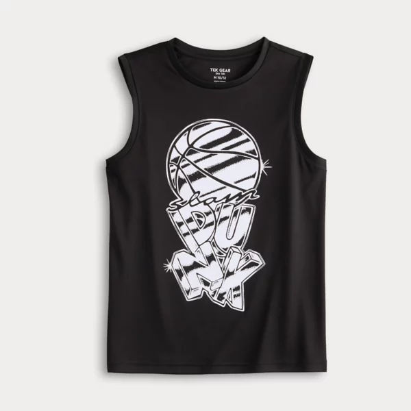 

Майка Dry Tek Muscle для мальчиков 8-20 лет, обычная и хаски Tek Gear, цвет black dunk
