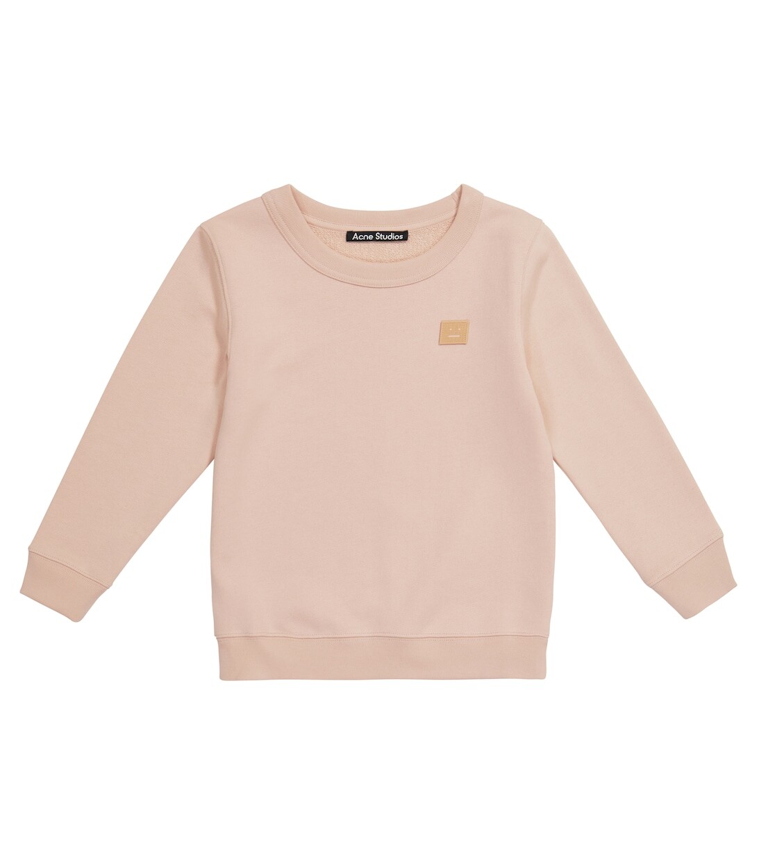 

Толстовка Mini Fairview Face из хлопка Acne Studios, розовый