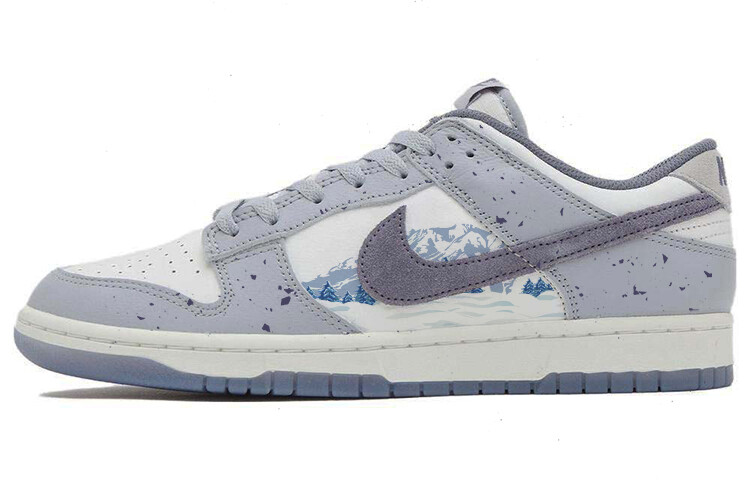 

Кроссовки Nike Dunk Skateboarding Shoes Men Low-top Grey/white, серый