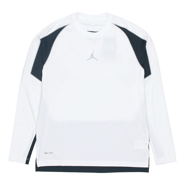 

Футболка jumpman colorblock quick dry с круглым вырезом и длинными рукавами Air Jordan, белый