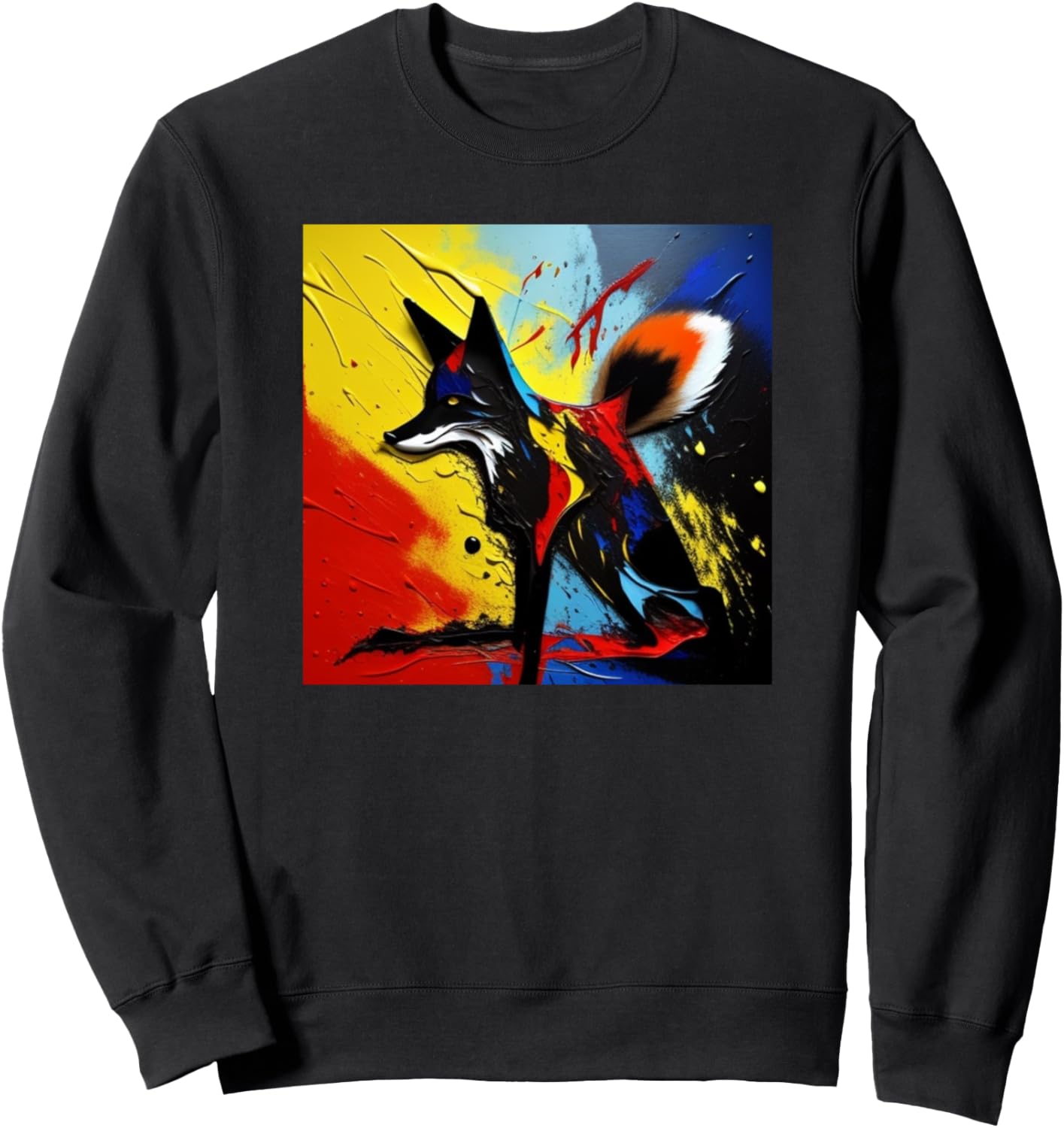 

Толстовка с красочным силуэтом лисы для любителей лис Foxes Sly Animals Women + Girls Kids Men Boys Gift, черный