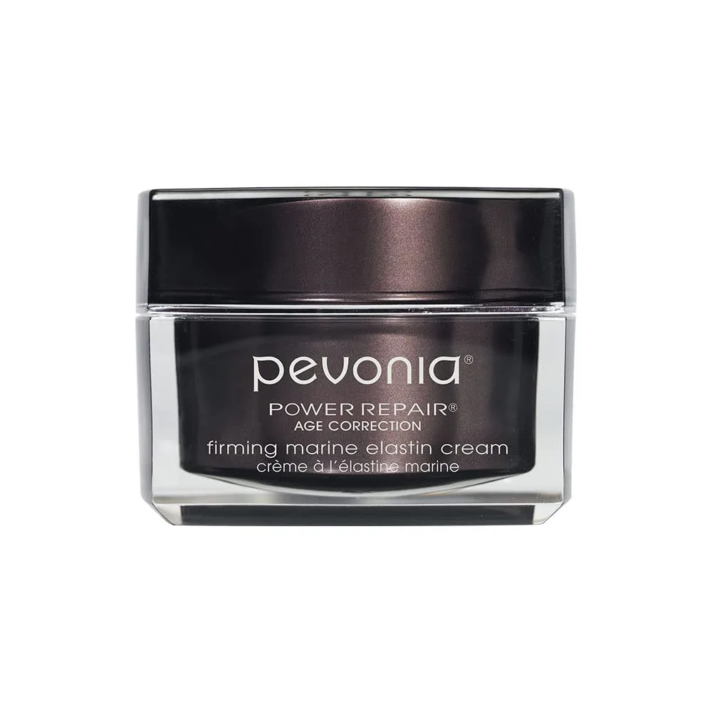 Крем Pevonia Power Repair Age Correction Firming Marine Elastin Cream - антивозрастной крем для лица, сыворотка для кожи лица, крем от морщин, крем для глубокого сужения микропор - флакон 1,7 унции.