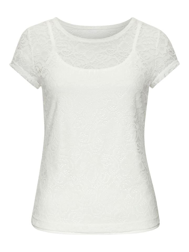 

Кружевная рубашка белого цвета LASCANA