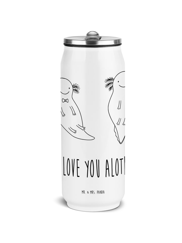 

Mr. & Mrs. Panda Бутылка для воды с изображением аксолотля и надписью белого цвета