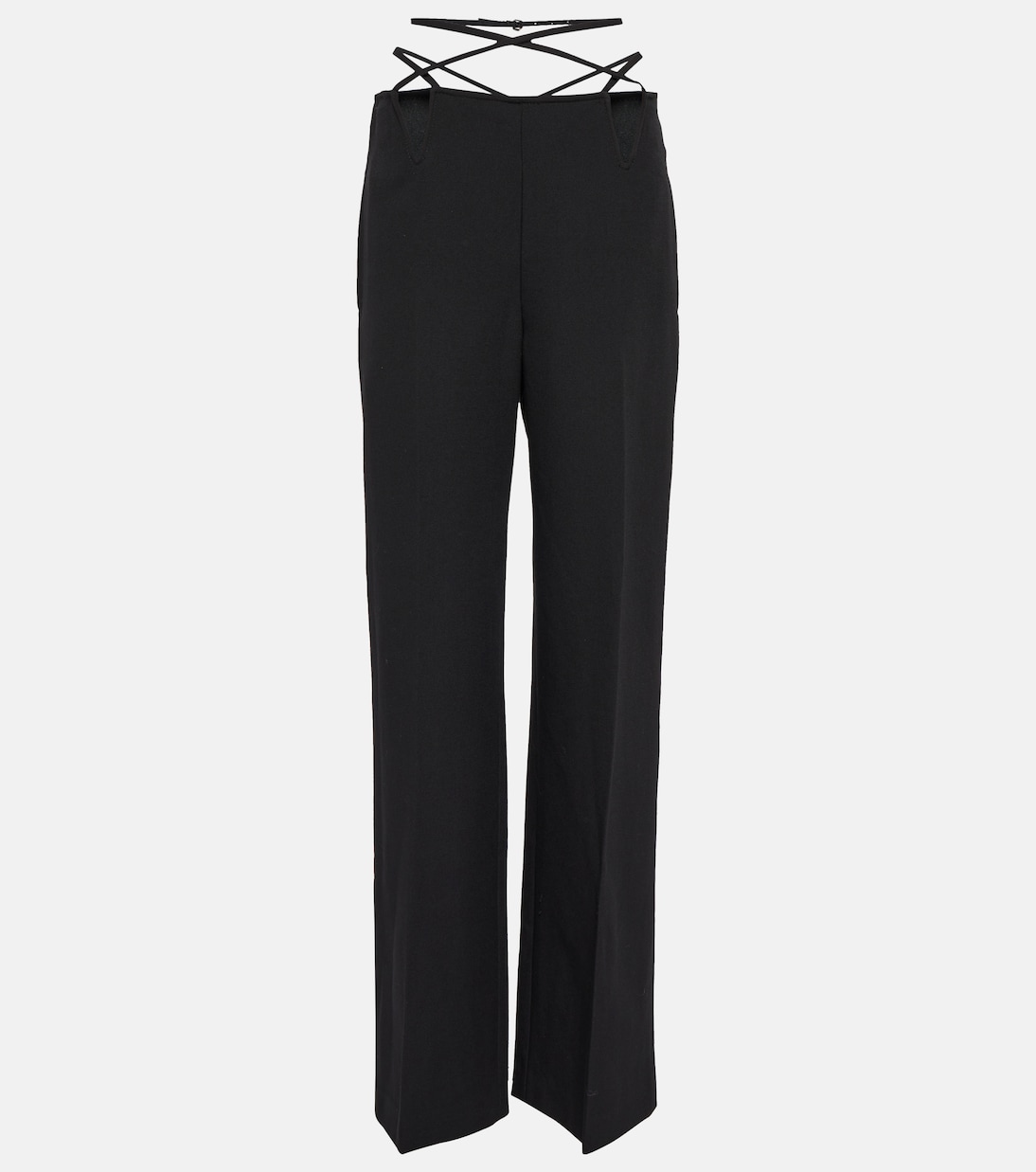 

Прямые брюки с вырезом Dion Lee, черный