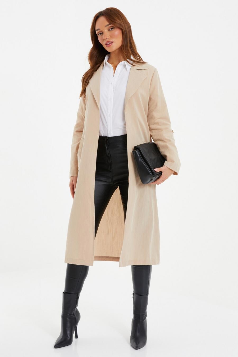 

Куртка-тренч Stone Linen Look QUIZ Clothing