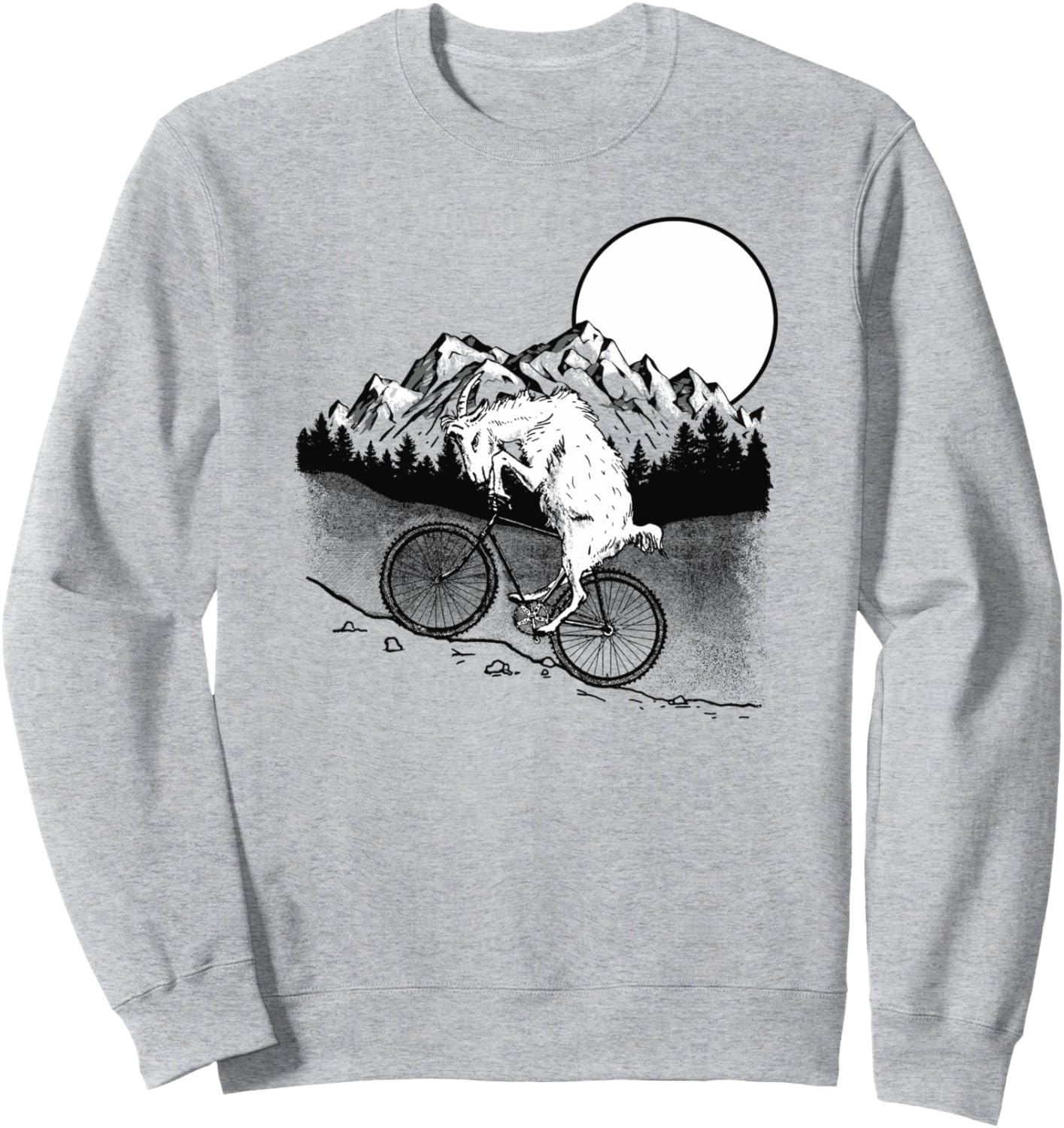 

Забавная толстовка с изображением горного козла, велосипедиста и козла в стиле 80-х Giant Step Cycle Gear, серый