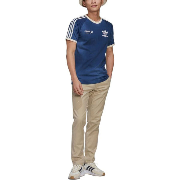 Футболка Men's adidas originals SS22 Stripe Logo Tie Dye Short Sleeve Blue T-Shirt, мультиколор — фото 2
