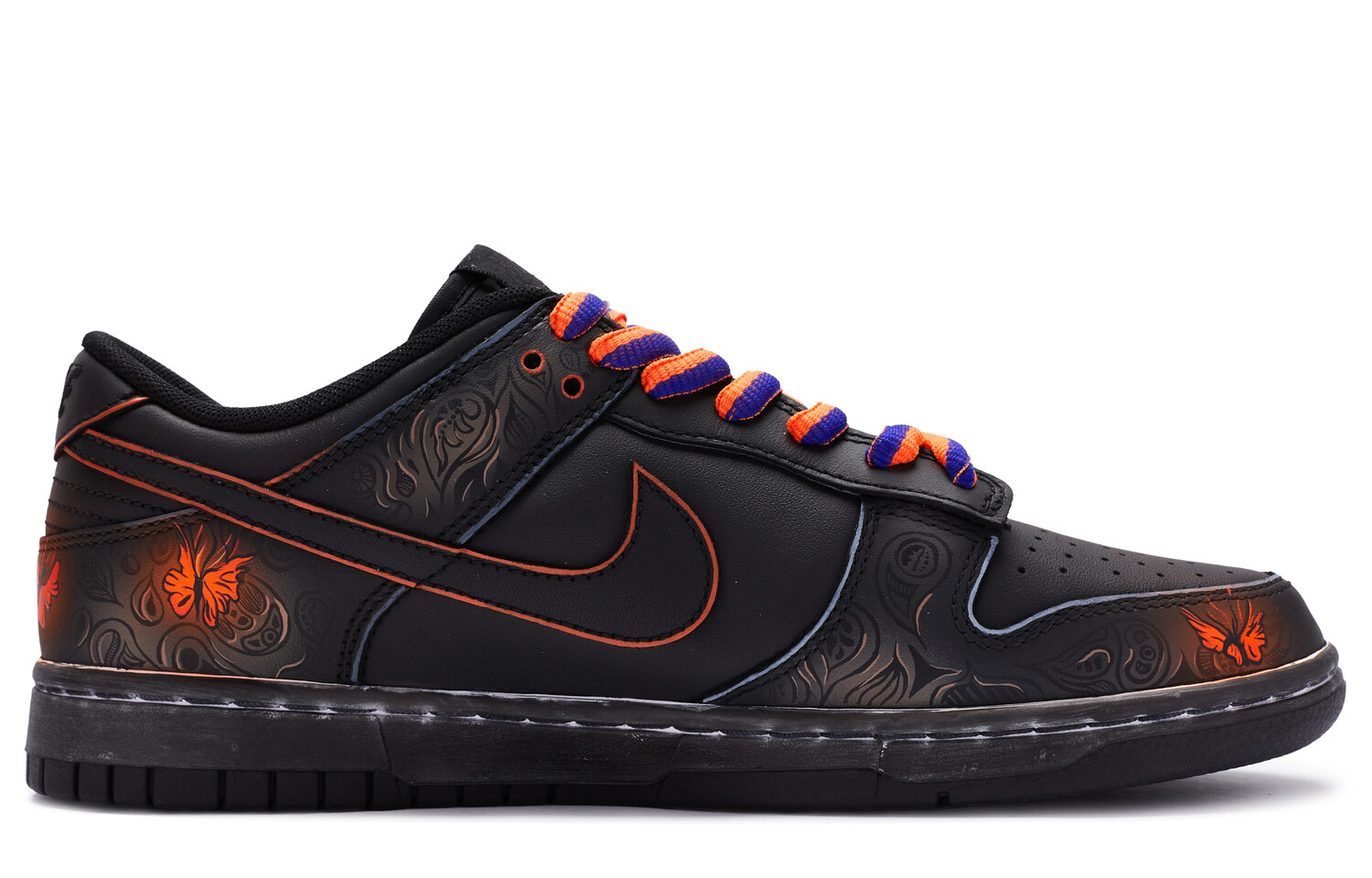 Кроссовки Nike Dunk Skateboard Shoes Men Low-Top Black Orange — фото 2