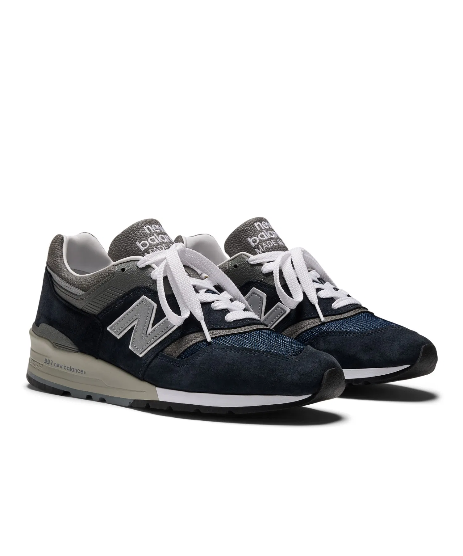 Унисекс кроссовки New Balance 997 из натуральной кожи тёмно-синие — фото 3