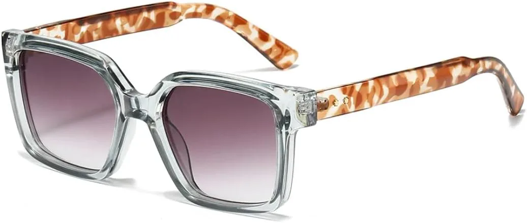 

Квадратные солнцезащитные очки для женщин, защита от УФ-излучения UV400, ретро, ​​конфетные цвета, модные заклепки, градиентные линзы для мужчин TVTBBVV, 6237-c6