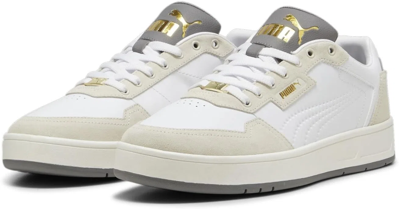 Кроссовки PUMA Unisex Court Classic Lux SD, Puma White Alpine Snow Cast Iron — фото 2