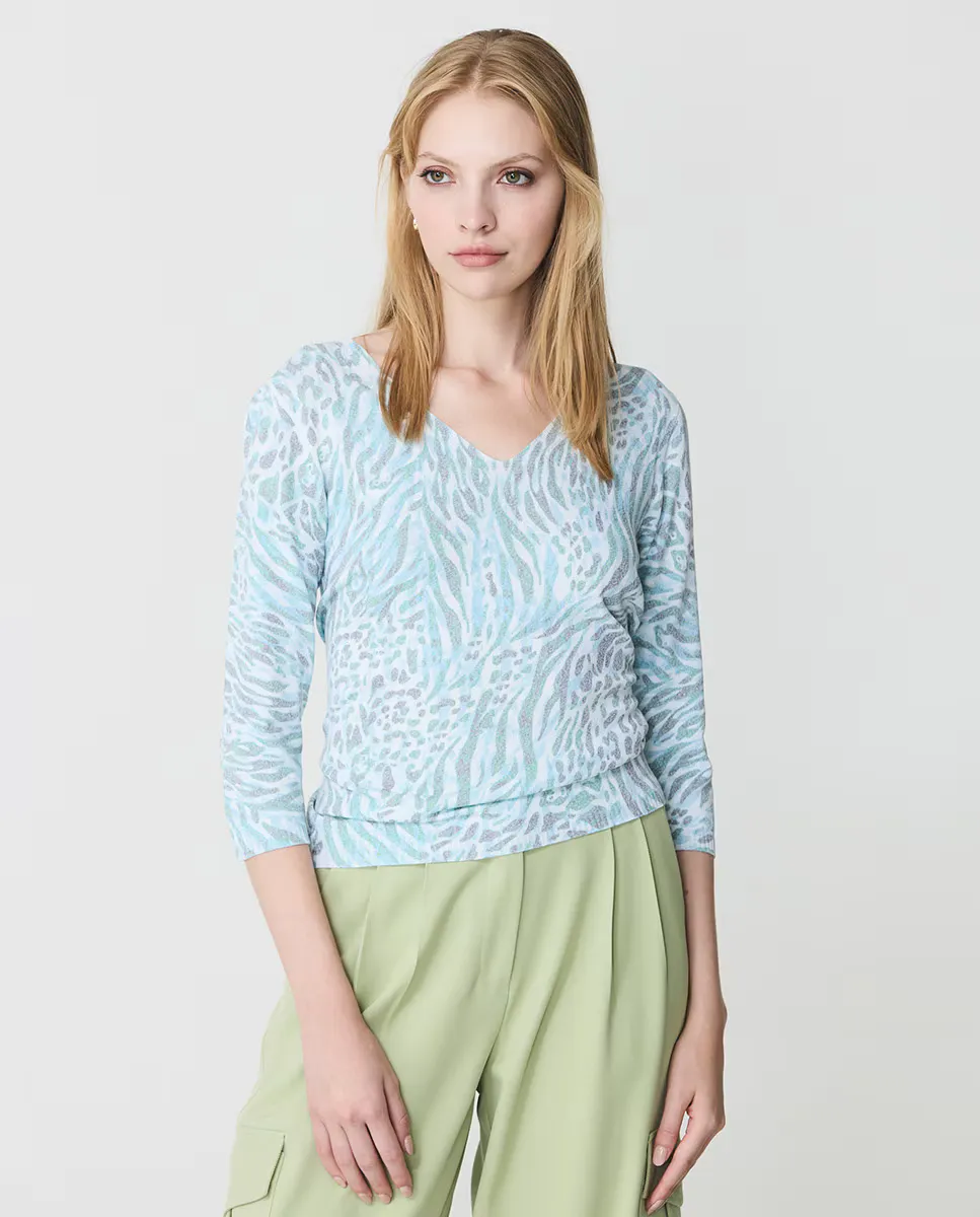 

Женский свитер с V-образным вырезом Escorpion, мультиколор