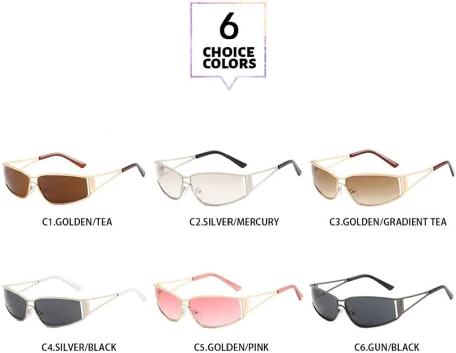 

Ретро-солнцезащитные очки небольшого размера для женщин и мужчин, металлическая оправа, защита от солнца для улицы, защита от УФ-излучения UV400 generic, 6