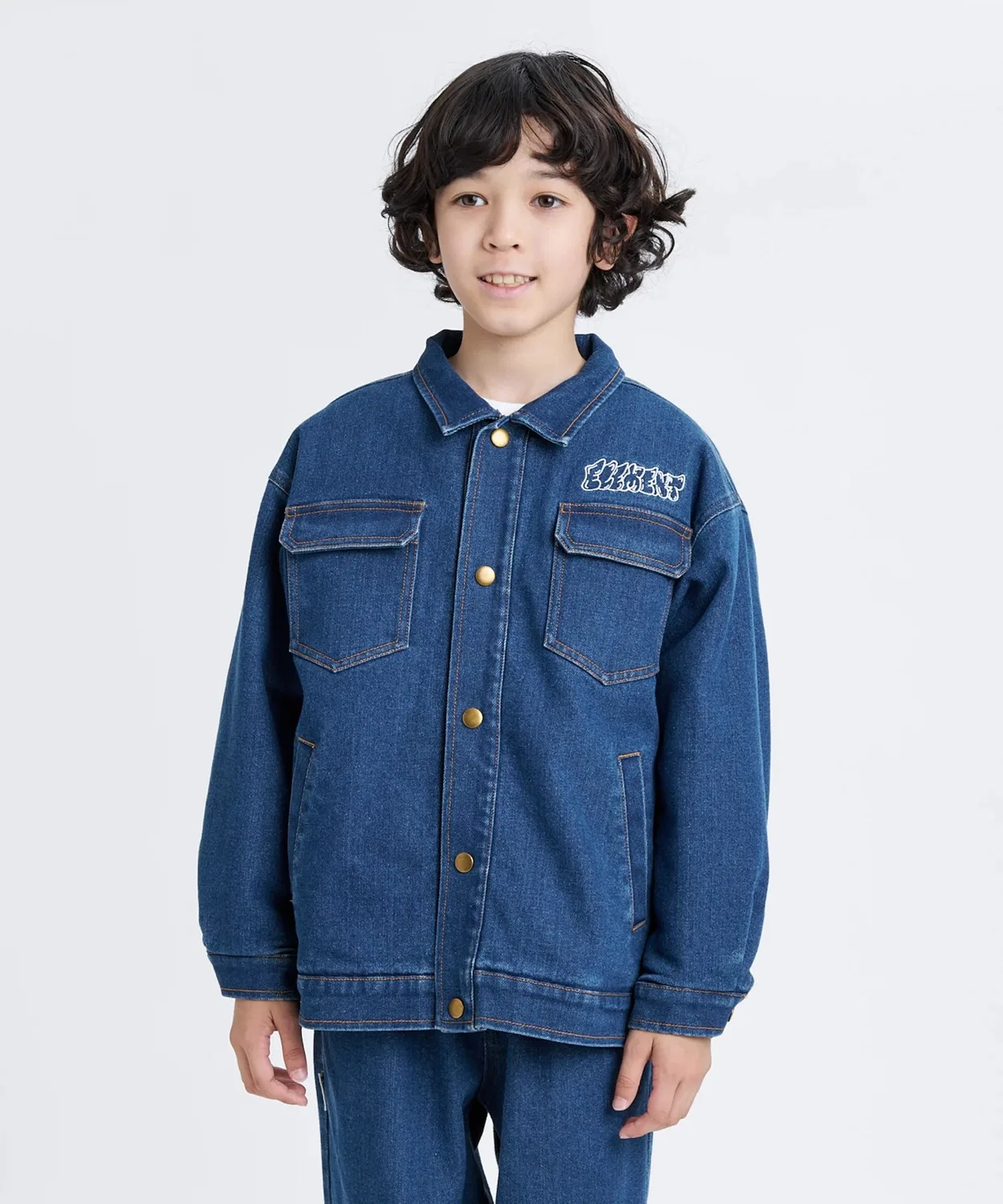 Куртка джинсовая детская Element Jean Carter Jacket Youth, бордовый