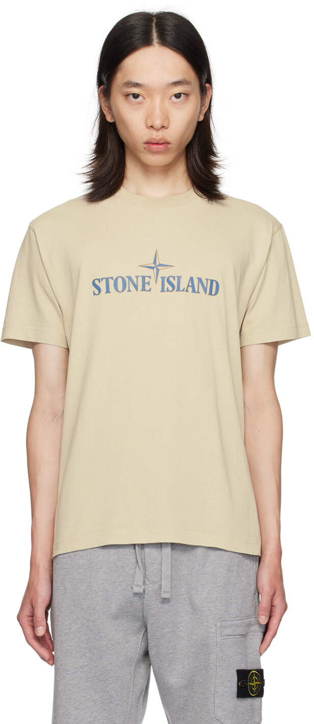 

Футболка бежевая Institutional Three Stone Island
