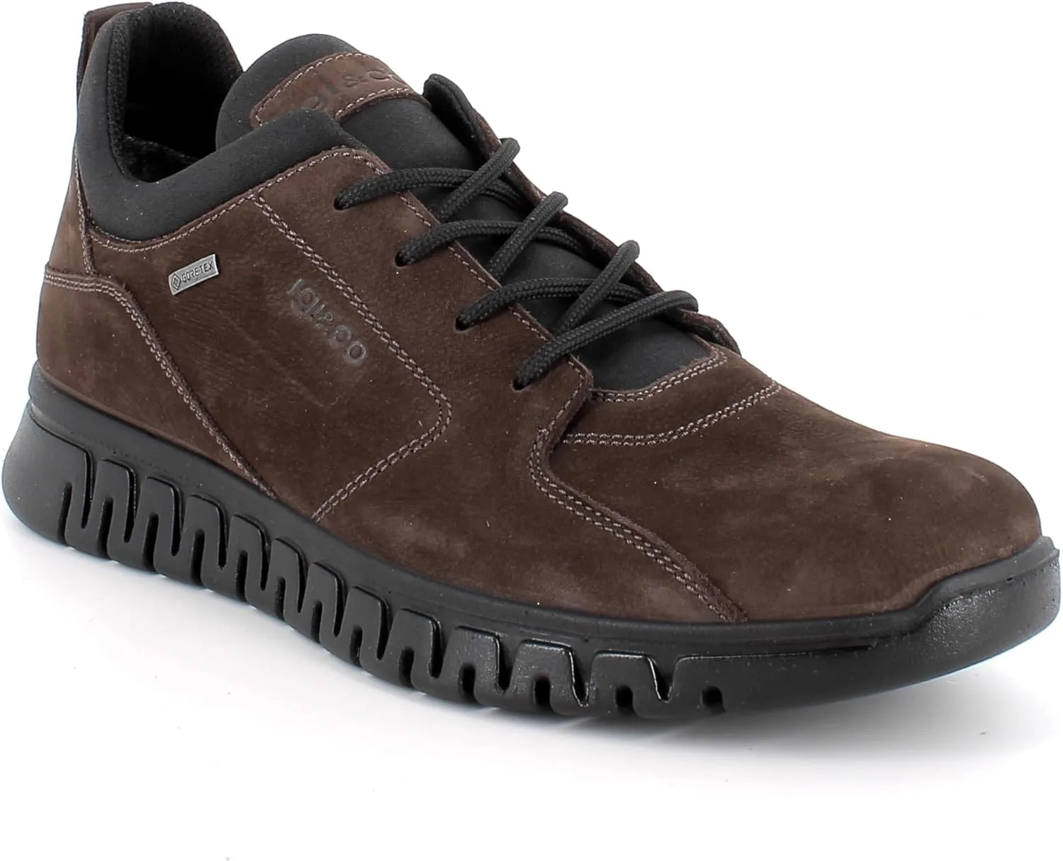 Мужские кроссовки IGI&Co 8619122 коричневого цвета с шнурками, нубук и Gore-Tex