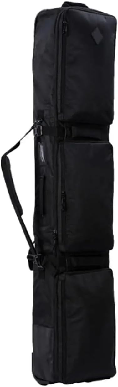 

Дорожная сумка для сноуборда, зимняя, лыжная, с роликовыми колесами, с подкладкой из полиэстера, водонепроницаемая, с тремя отделениями для хранения, универсальная, для одинарных и двойных лыж 88JUNYh, Black, Черный, Дорожная сумка для сноуборда, зимняя, 