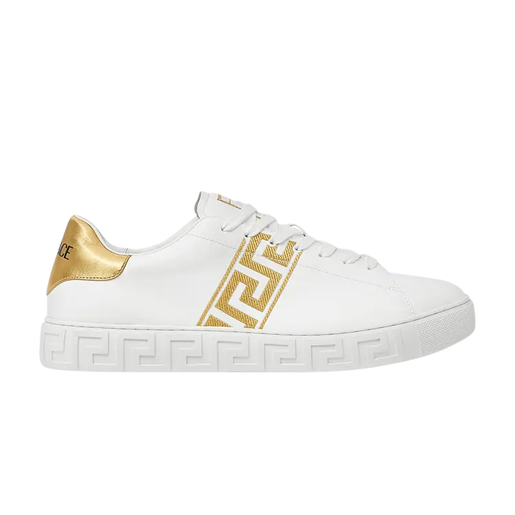 

Кроссовки Versace Embroidered Greca Sneaker 'White Gold', белый