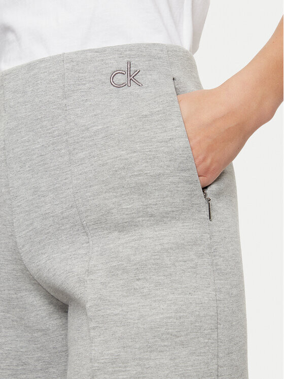 Тканевые брюки свободного кроя Calvin Klein, серый — фото 4