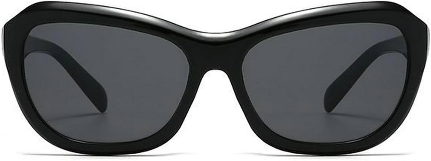 

Модные солнцезащитные очки «кошачий глаз» большого размера для женщин, коричневые, с защитой от УФ-излучения UV400, ретро-градиентные солнцезащитные очки для мужчин mincl, Black