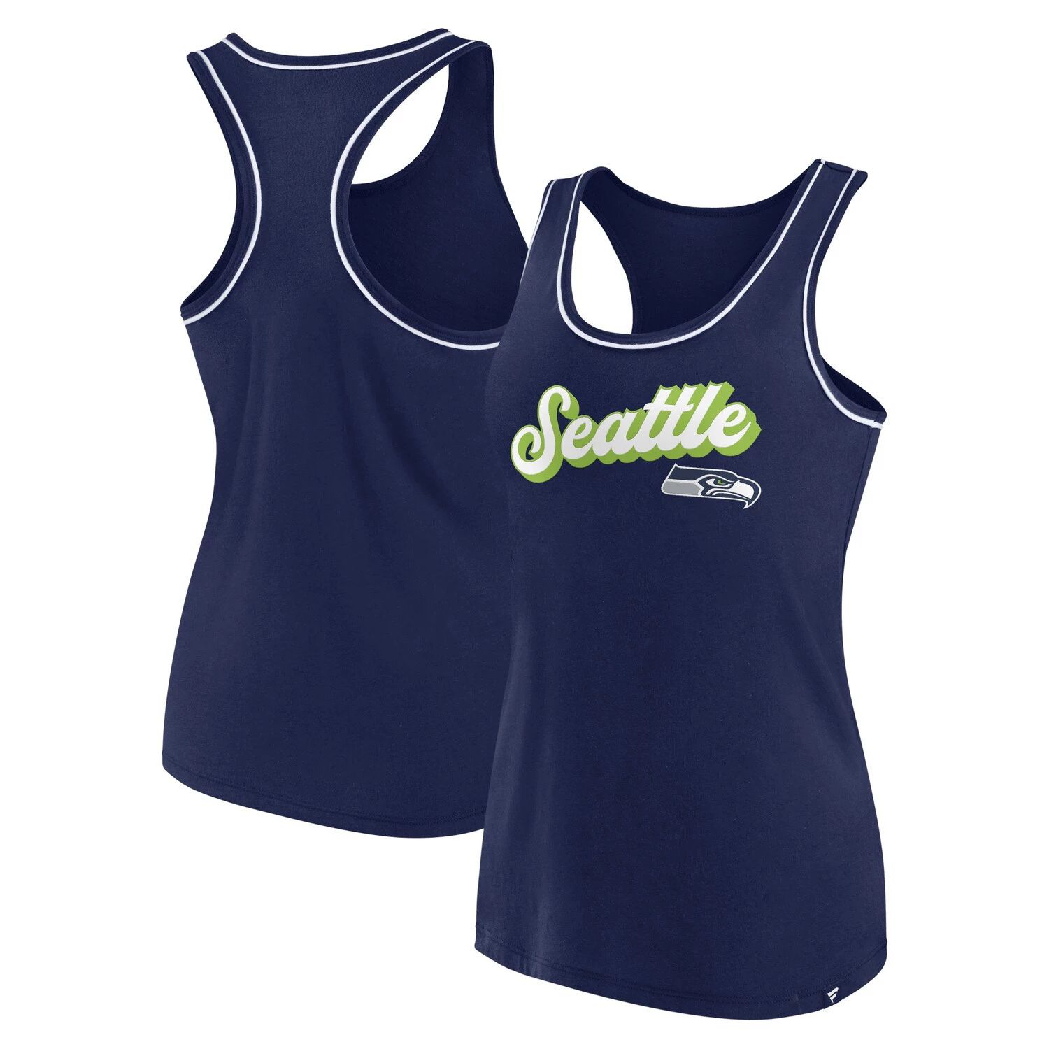 

Женская топ на бретельках с фирменным логотипом Fanatics College Seattle Seahawks с логотипом Racerback и овальным вырезом Fanatics