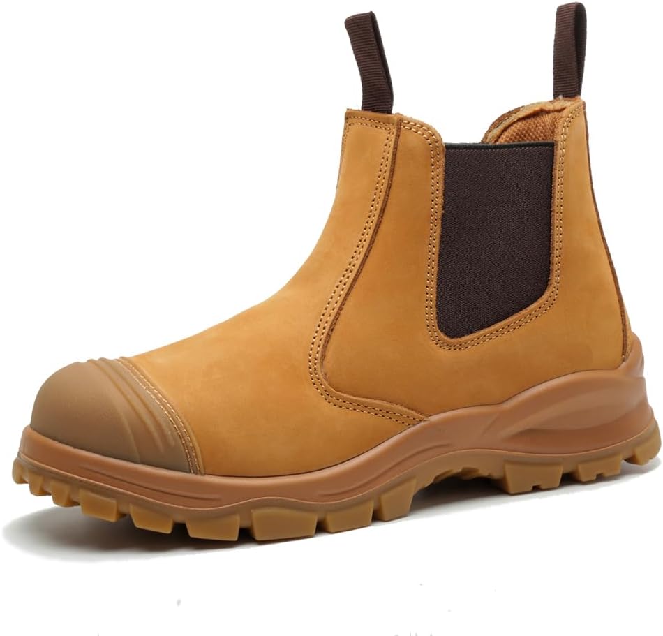 

Мужские ботинки BPKW 6 с стальным носком, защитная обувь, промышленные горнодобывающие ботинки, строительные кожаные ботинки, водо- и маслостойкая рабочая обувь, водо- и маслостойкая защитная обувь, Wheat