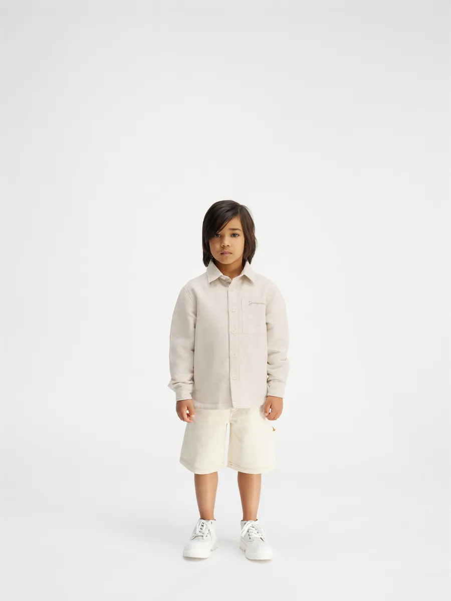 

Рубашка дудуне La Chemise Boulanger для ребенка Jacquemus, светло-бежевый