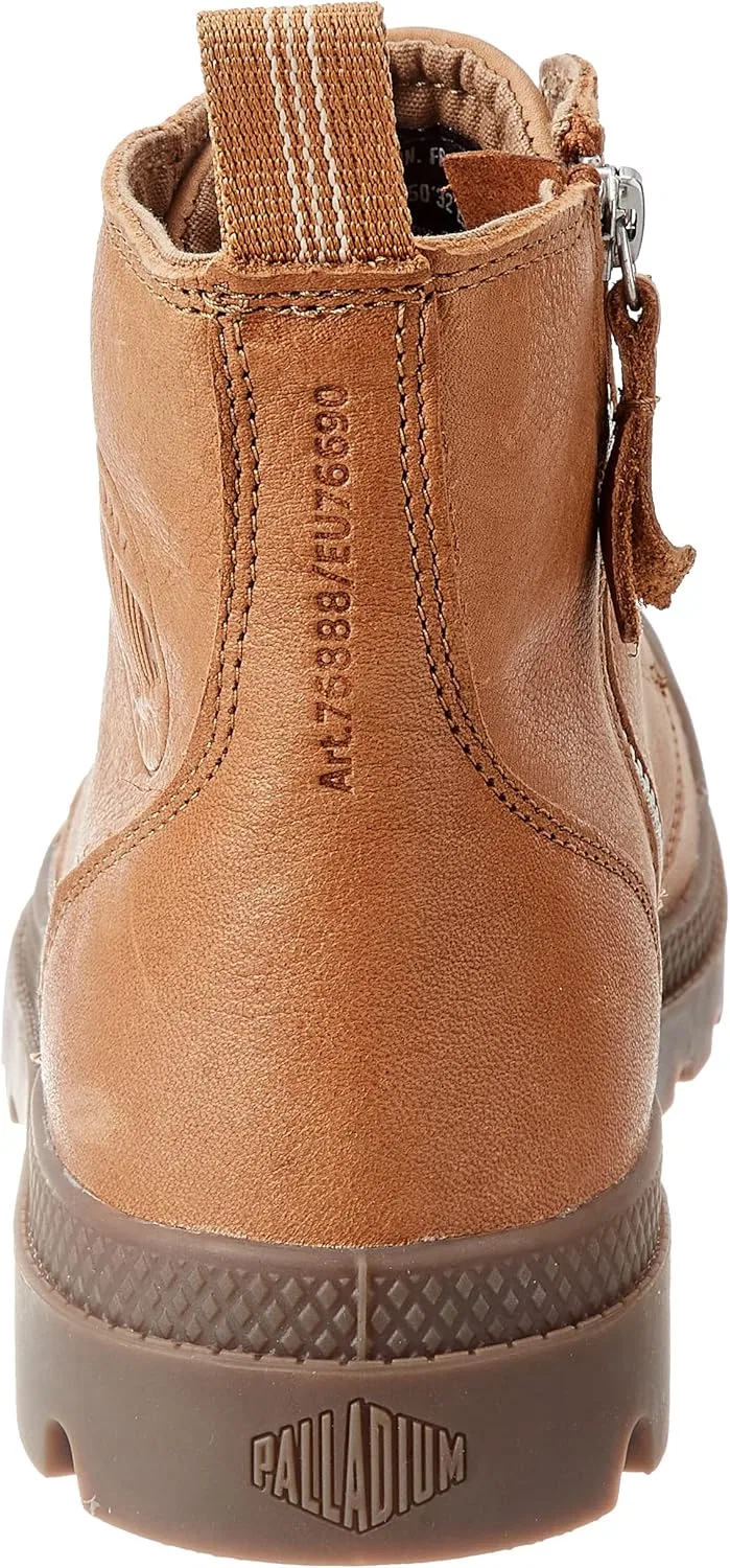 Кроссовки-ботинки Palladium Unisex Pampa Zip из кожи, Beige — фото 3