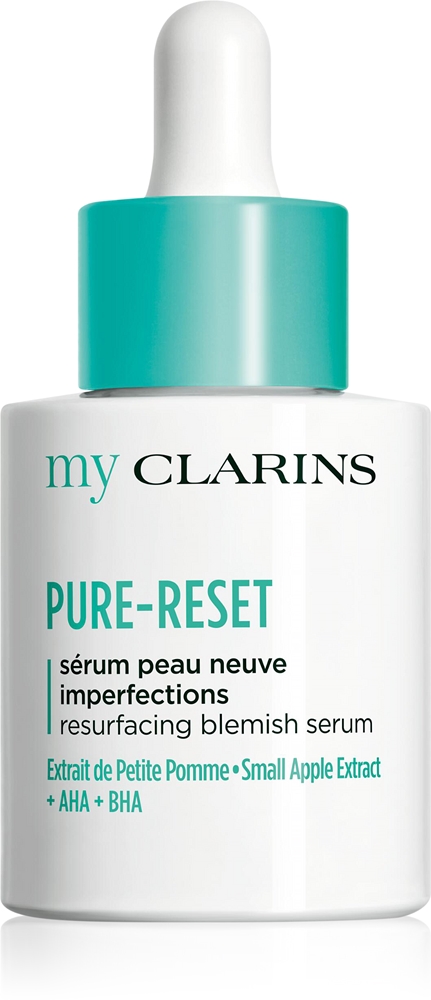 

Моя сыворотка Clarins Pure-Reset Resurfacing Blemish Serum - это восстанавливающая сыворотка для жирной кожи, склонной к появлению акне. Clarins, 30 мл