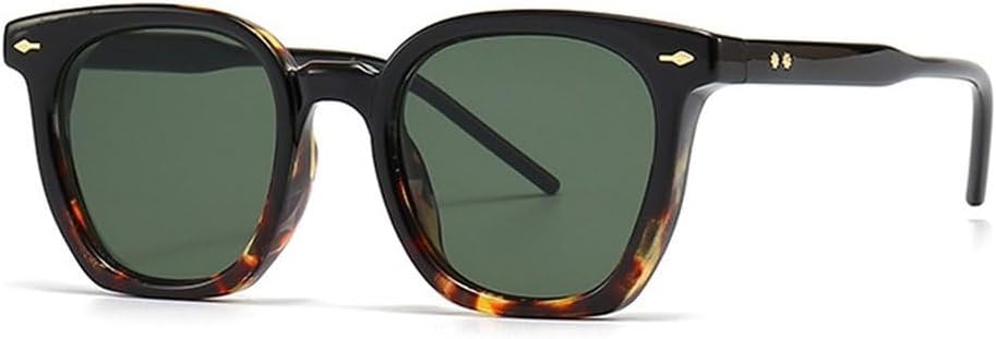 

Винтажные квадратные женские солнцезащитные очки в стиле панк с заклепками, защита от УФ-излучения UV400, модные градиентные очки, мужские темно-зеленые солнцезащитные очки SKFGNX, Black Dark Green