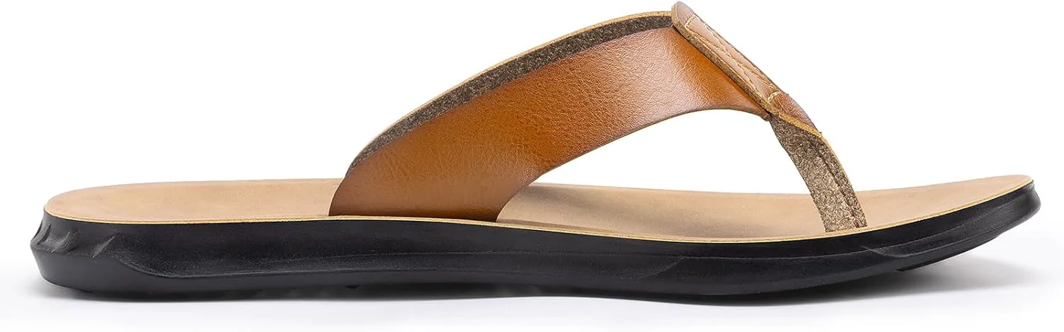 Men's Upper:microfiber leather Sole:polyurethane(PU) casual beach fiat сандалии MOGU MAOMAO, хаки — фото 4