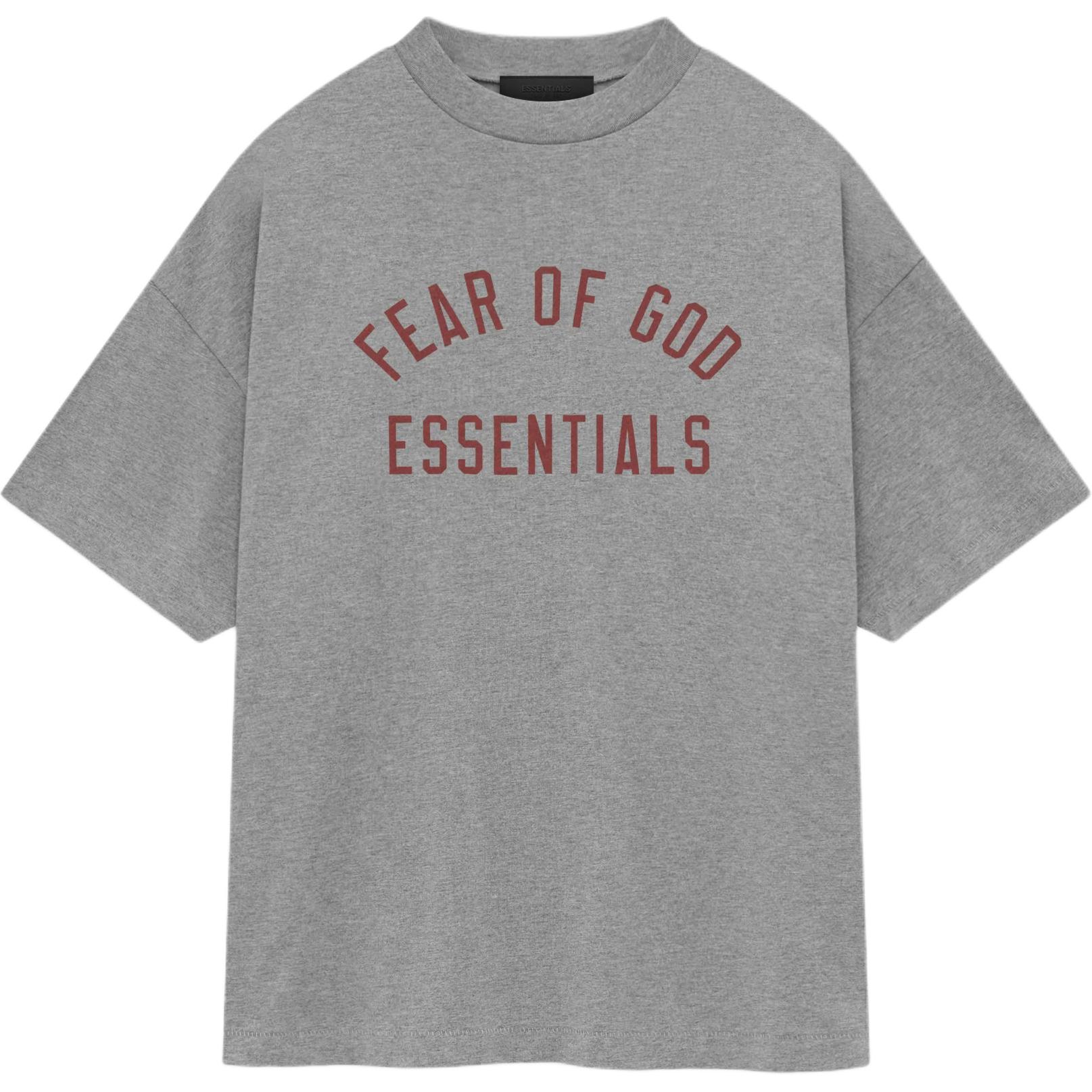 

Футболка с принтом логотипа Fear Of God Essentials, серый
