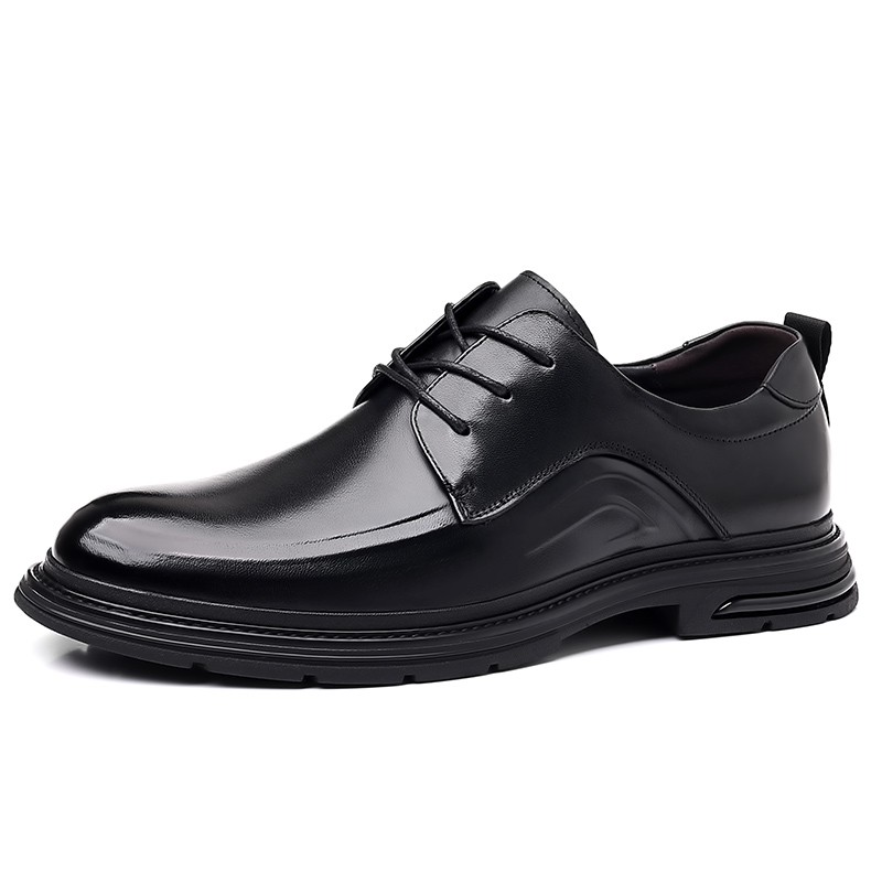 SHUPATE Мужские повседневные туфли черные однослойные, цвет Black Single Layer Shoes — фото 3