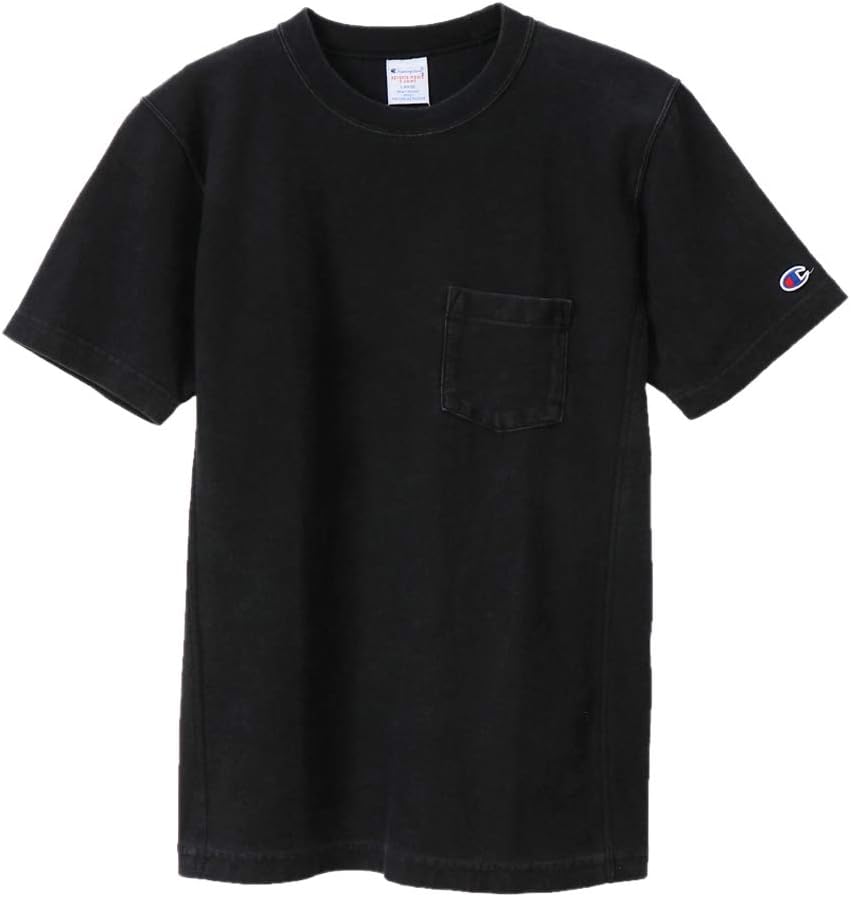

Мужская футболка Champion C3-P320 с коротким рукавом, 100% хлопок, 257 г, черная, с карманами