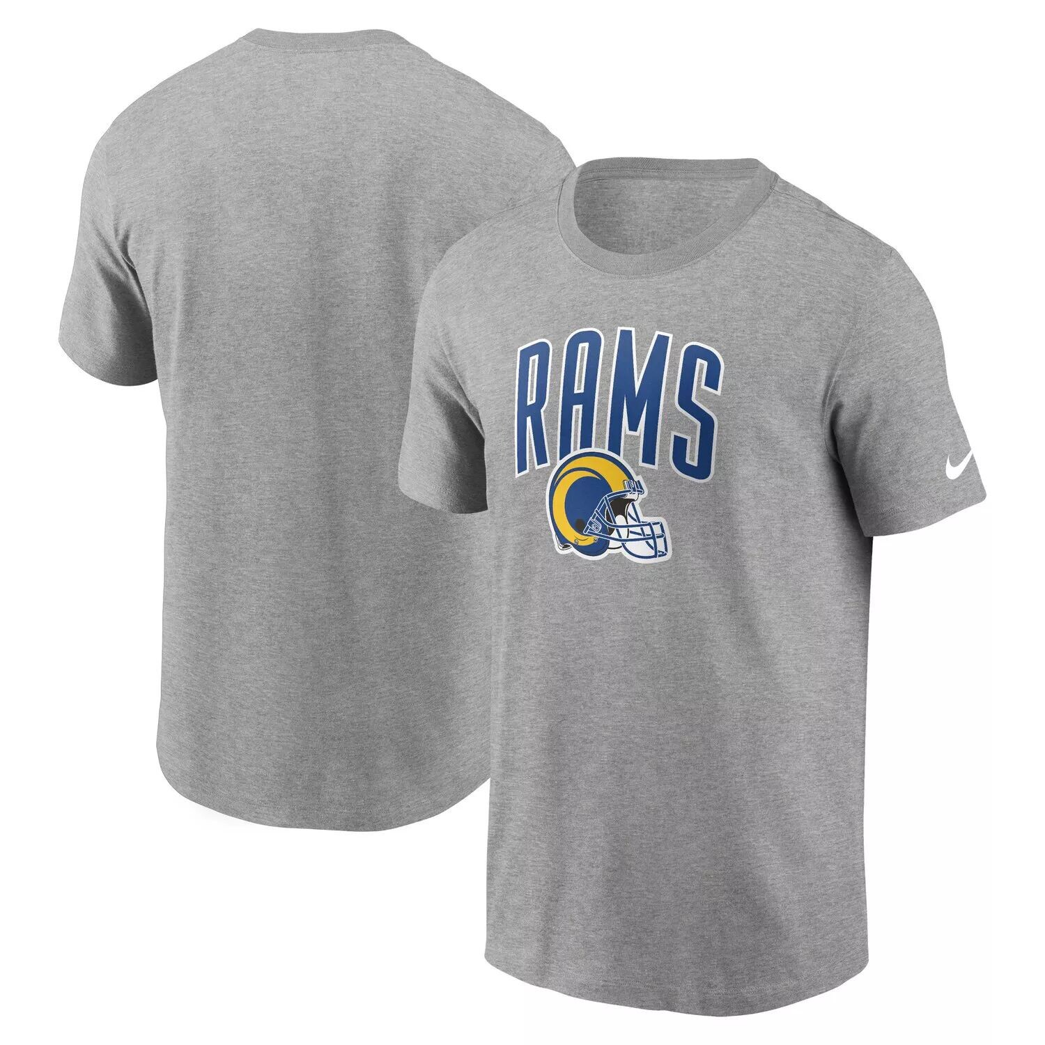 

Мужская серая спортивная футболка Los Angeles Rams Team Nike, Серый, Мужская серая спортивная футболка Los Angeles Rams Team Nike