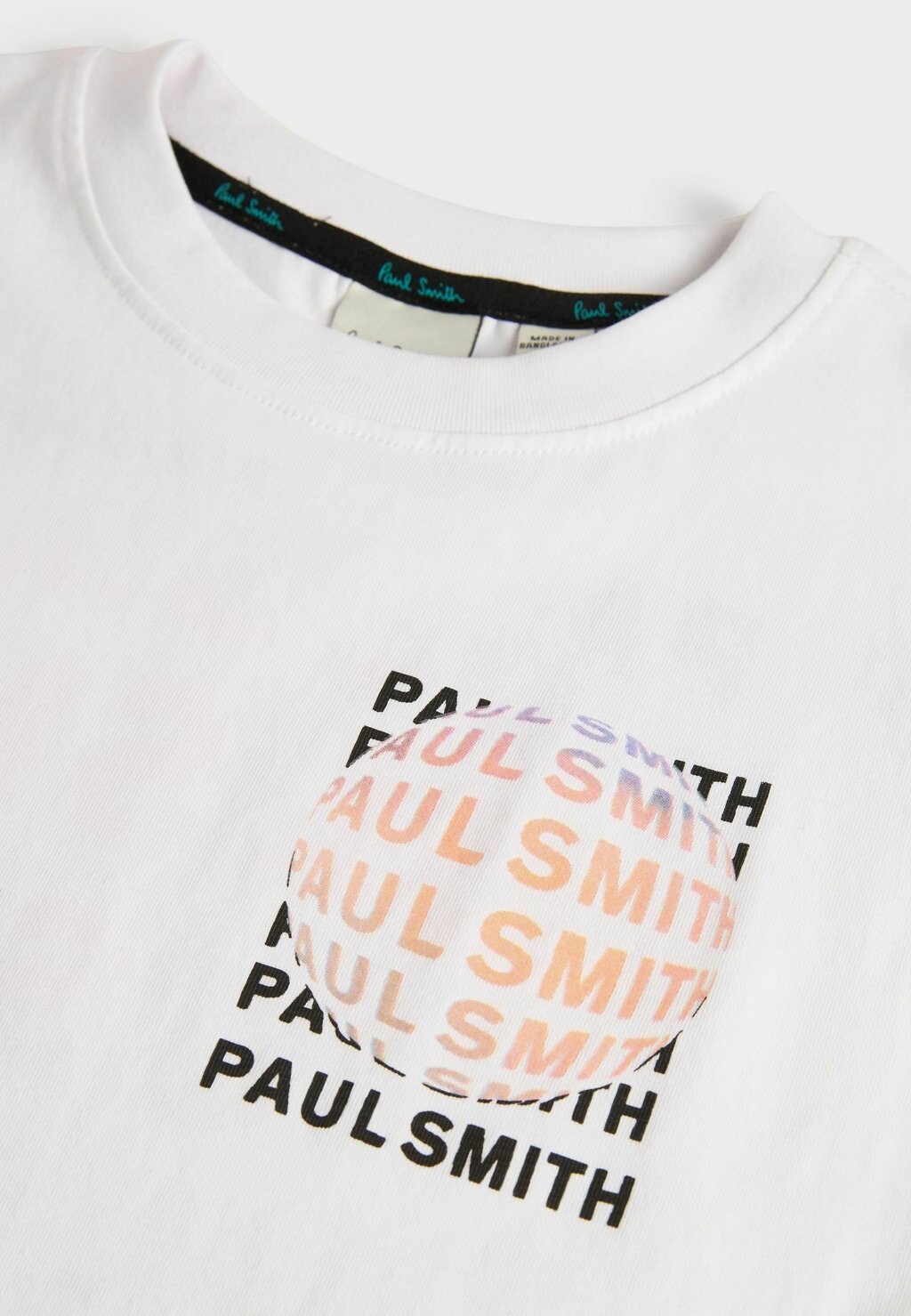 

Футболка с принтом OVERSIZED SHORT SLEEVE ICONIC Paul Smith Junior, белый
