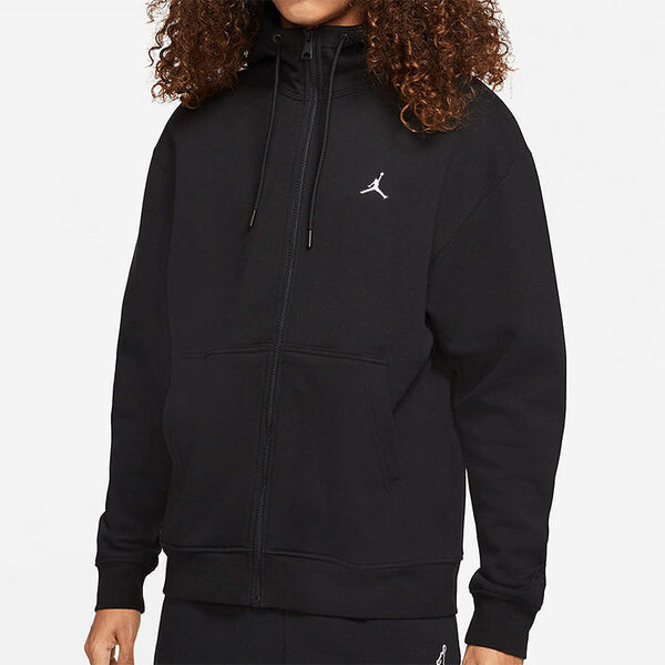 Куртка Air Jordan Embroidered Fleece Lined Stay Warm Hooded Jacket Winter Men's Black Gift for Him, черный — фото 3