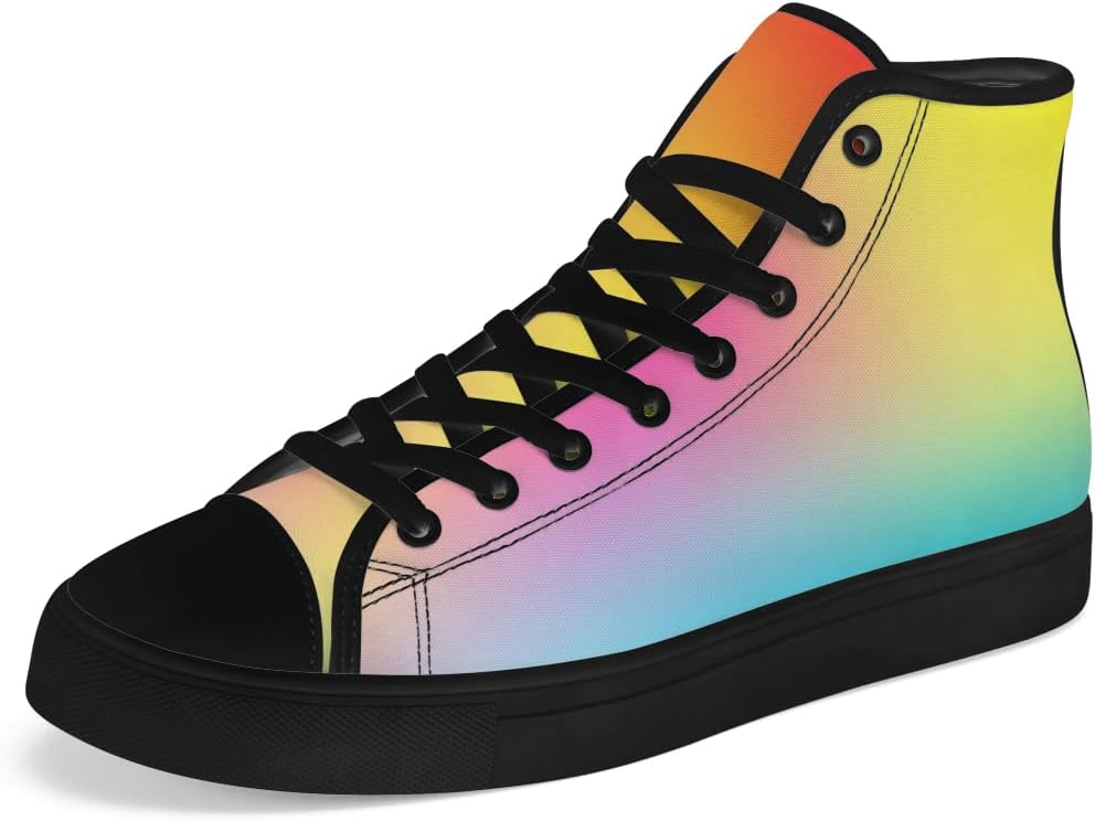 

Кроссовки на высокой подошве унисекс с градиентом, женские и мужские, текстильные, с радугой, шнуровкой, повседневные, идеальные подарки для мужчин и женщин Chebing, 612 Rainbow