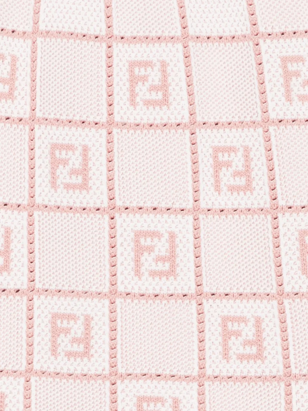 Жаккардовая юбка мини с логотипом FF FENDI KIDS, розовый — фото 3