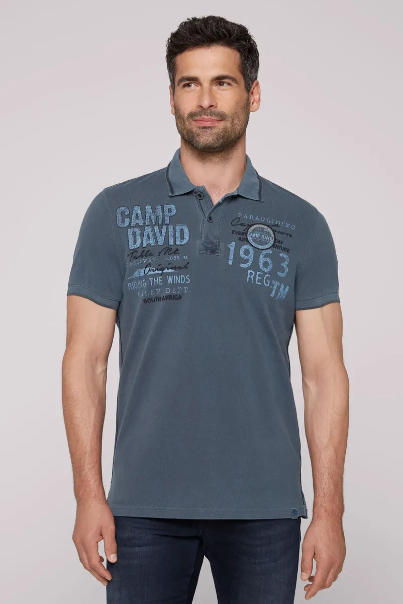 

Рубашка-поло CAMP DAVID, хлопок, синий