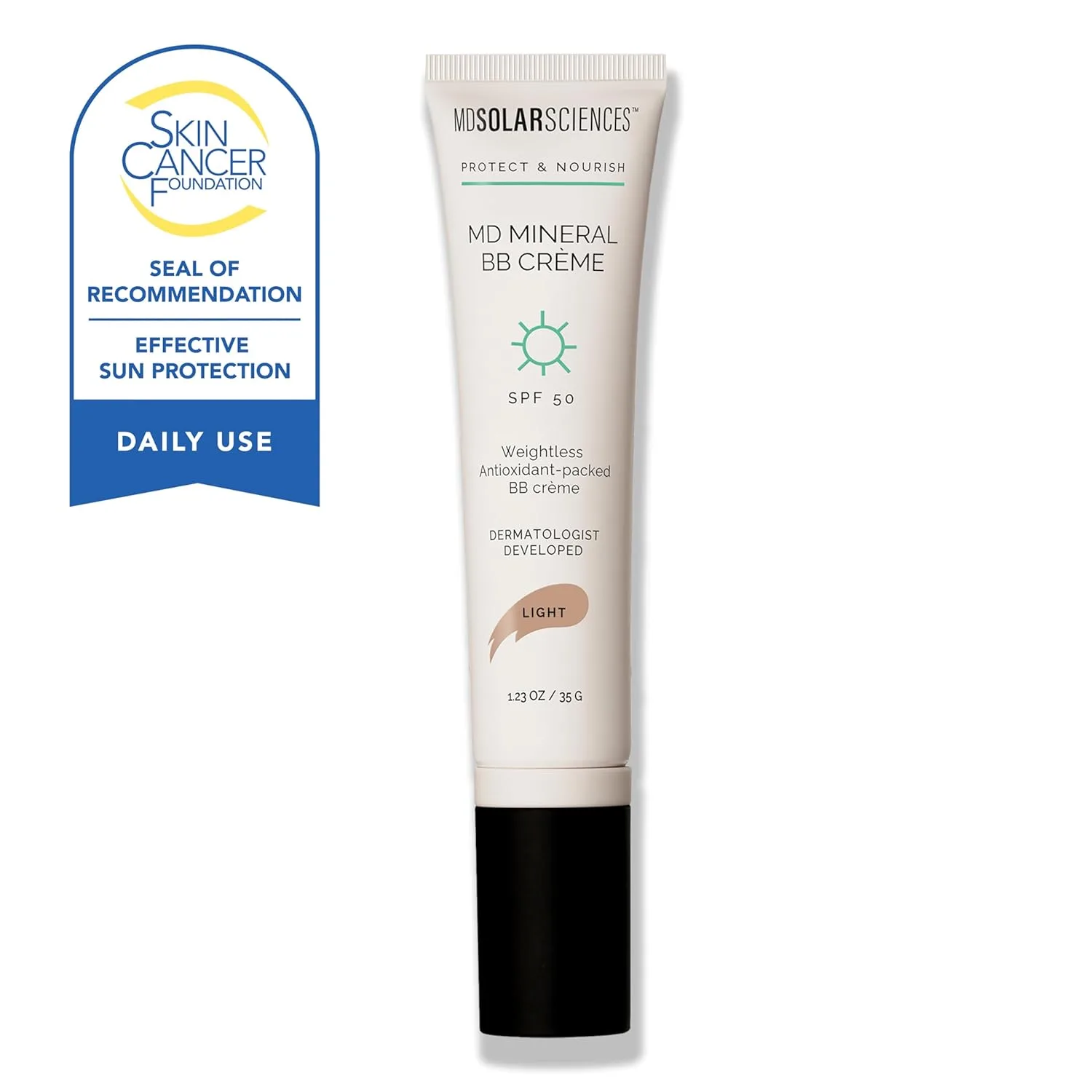 MDSolarSciences Минеральный бальзам для лица SPF 50, без масла, тонирующий матирующий BB-крем 34.02 г (1 шт.), Light — фото 2