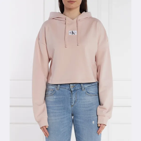 

Укороченная толстовка Calvin Klein, розовый